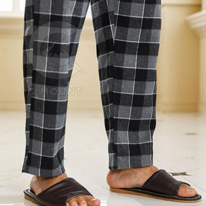 Pijama de Hombre para la Noche, Ropa de Dormir de Algodón Suave, Conjunto para Estar en Casa, Ajuste Cómodo y Relajado, Ropa de Dormir Transpirable para Verano e Invierno - Product Image 6