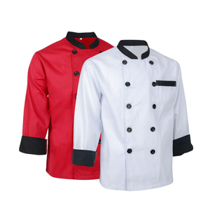 เสื้อแจ็คเก็ตพนักงานร้านอาหาร บาร์ ครัว แฟชั่น ผ้าทอโพลีเอสเตอร์/คอตตอน ทนทาน ชุดยูนิฟอร์ม - Product Image 3