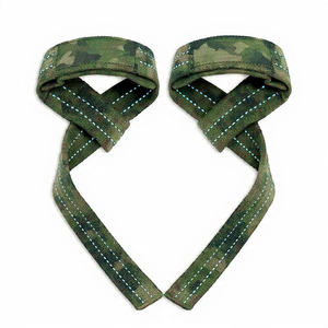 Sangles de poignet de musculation camouflage pour soulevé de terre, haltérophilie et musculation – Sangles de puissance - Product Image 3