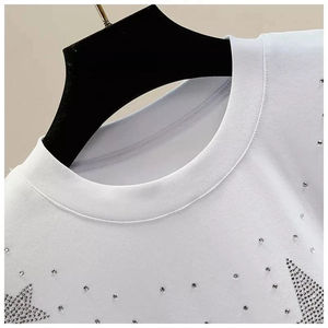 Camiseta Personalizada para Hombre con Estrella de Diamantes de Imitación Blancos, Diseño Gráfico, Estilo Urbano, Fabricante Mayorista OEM - Product Image 4