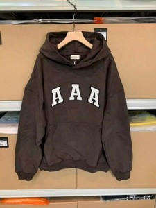 เสื้อฮู้ดดี้โอเวอร์ไซส์สำหรับผู้หญิง พิมพ์ลายอาร์ชเอด้า แขนเสื้อแบบดรอปโชว์เดอร์ ผ้าคอตตอนถัก สไตล์สตรีทแวร์ลำลอง - Product Image 3