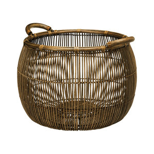 Cesta decorativa de ratán natural hecha a mano, organizador de almacenamiento tejido - Product Image 2