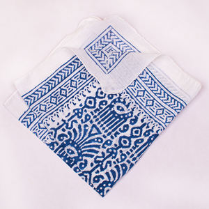 Foulard carré en popeline de coton imprimé au bloc, écologique, ethnique, tendance, multifonctionnel, fait main, pour les voyages quatre saisons - Product Image 2