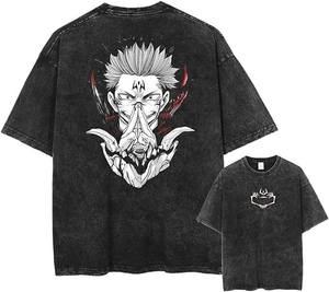 T-shirt graphique vintage unisexe en gros, avec citation amusante imprimée, en coton, style streetwear décontracté, coupe oversize, logo personnalisé disponible - Product Image 1