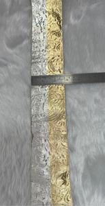 Decorative Embroidered Mirror Work Lace Trim Hand Look Pearl Bead Scalloped Border Indian Ethnic Saree <b>Kaftan</b> Craft Material - Product Image 3