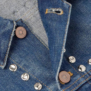 Wholesale OEM Service Customized Design Men's Denim <b>Jacket</b> with Front Logo Eco-Friendly & Breathable Loose Fit - Product Image 5