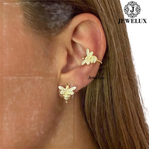 Natural VVS Diamond <b>Stud</b> Earrings 925 Sterling <b>Silver</b> Rhodium Plated IGI Certified Trendy Wedding for Parties Gifts From India - Product Image 2