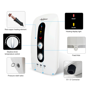 Calentador de Agua Instantáneo con Bomba de Presión de Agua, Pantalla Digital, Control Táctil, Calentador sin Tanque para el Hogar - Product Image 3