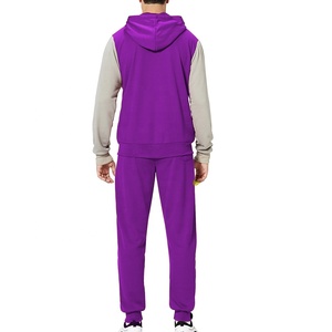 2 Piece Set Logo Custom Color Full Zip Tracksuit Hoodie Jogger Streetwear Men Designer Color Tracksuit Sweater Clothing - Product Image 3