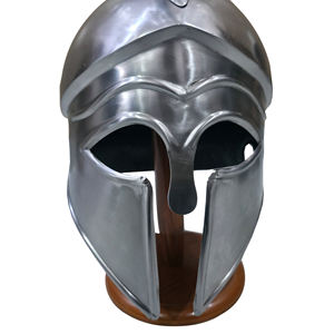 Casco Espartano Griego Medieval con Pluma Negra, Acero Suave, Hecho a Mano, Armadura de Guerrero, Disfraz de Cosplay para Adultos, Casco Usable - Product Image 6
