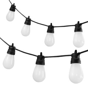 Luci a Stringa RGB per Esterni 30m 30 Lampadine Controllo APP 15 Colori Singoli Luminosità Regolabile Corpo Lampada in Plastica Emissione Bianca - Product Image 1