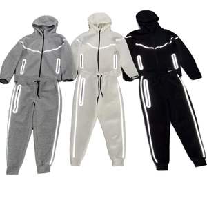 Conjunto Deportivo de Sudadera con Capucha para Hombre, Transpirable, de Poliéster/Algodón, Estilo Velour, Personalizado, Talla Grande, Ropa Deportiva Urbana, Resistente al Viento - Product Image 1