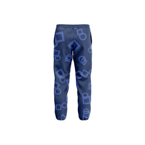 Pantalones Deportivos Casuales para Hombre, Color Blanco y Azul Sólido, Anti-Pilling, Poliéster, Corte Holgado, Cierre con Cordón, Cintura Media, Ligeros, Otoño - Product Image 6