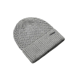 หมวกบีนนี่ปักลายสองสีแบบเย็บต่อสี  หมวกไหมพรมแบบพับขอบสำหรับฤดูหนาว สไตล์ดีไซเนอร์  หมวกแฟชั่นแบรนด์ส่วนตัว - Product Image 1