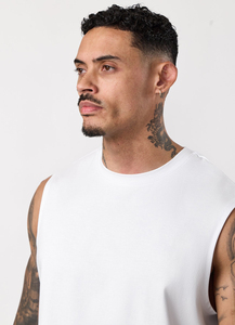 High Quality Men's Sports <b>Vest</b> Custom Workout Sleeveless Tank Top Cropped Boxy Fit Muscle Gym Top Casual Streetwear - Product Image 3