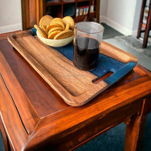 ถาดเสิร์ฟไม้อีพ็อกซี่เรซินสุดหรูสำหรับตกแต่งบ้านร้านอาหารโรงแรมกำหนดขนาดเองได้ถาดอาหารสำหรับตกแต่งห้องครัวและบ้าน - Product Image 3