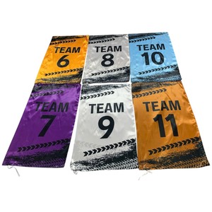 Drapeau rectangulaire en polyester noir pour équipe de combat MMA, impression numérique durable, mât en aluminium - Product Image 4
