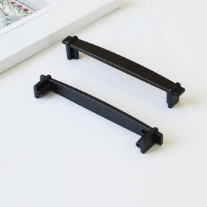 Tirador de cajón de aleación de zinc negro mate rentable, herraje elegante y minimalista para gabinetes de cocina, mesitas de noche y baños - Product Image 1
