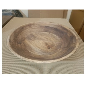 Bol Rustique en Bois Naturel Antique pour Fruits et Légumes, Multi-usages, Personnalisé, Fait Main, Cadeau Idéal pour Diwali et Anniversaire, Utilisation Extérieure - Product Image 1