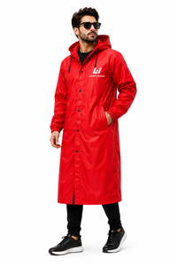 Custom Logo Waterproof Long <b>Rain</b> <b>Coat</b> Hooded PVC/PU Windproof Outdoor Fishing Workwear Unisex All Seasons <b>Rain</b> Poncho - Product Image 3
