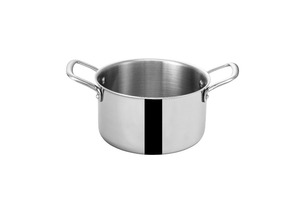 Casserole en acier inoxydable avec deux poignées, design minimaliste, compatible lave-vaisselle, sans couvercle inclus - Product Image 1