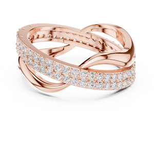 Rose <b>Gold</b> Diamond Bracelet Women's Luxury Round Brilliant Cut Natural Diamonds Wedding Jewelry <b>Bangle</b> - Product Image 2