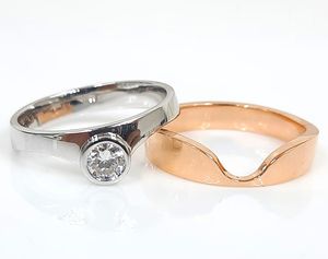 แหวนเพชรธรรมชาติ Djewels ทอง 14K แบบหนามเตย ทรงบริลเลียนต์ รับรองโดย IGI หรูหราสำหรับผู้หญิง ราคาขายส่ง - Product Image 1