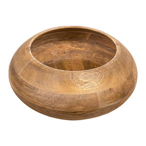 Bol décoratif en bois de style américain, écologique et haut de gamme, pour centre de table, arrangement de fruits frais, fleurs séchées - Product Image 3
