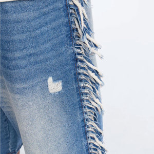 Pantalones Cortos de Mezclilla de Verano de Alta Calidad al por Mayor Personalizados, Jeans para Hombre con Apliques Bordados, Pantalones Cortos Ajustados para Hombre - Product Image 4