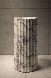 Lavabo Moderno con Pedestal de Mármol y Desagüe, para Uso en Hoteles y Almacenes, Capacidad de 12L, Ecológico - Product Image 3