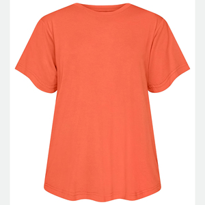 Camiseta de Algodón 100% Lisa para Mujer, Cuello Redondo, Corte Regular, Informal - Product Image 4
