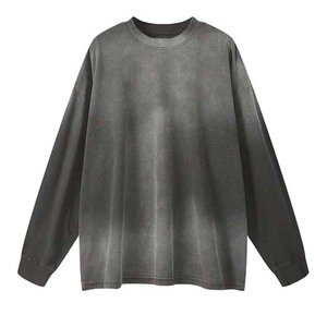 Sudadera Oversize de Cuello Redondo y Manga Larga, Teñida con Técnica Tie-Dye, de Algodón, Unisex, Tejida, para Otoño - Product Image 3