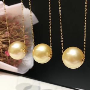Collier de perles d'eau douce de Zhuji, 6-7 mm, presque parfait, forte brillance, luxe, superposé, pendentif tendance, légers défauts, vente en gros - Product Image 2