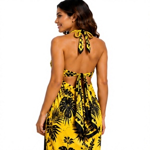 OEM ODM microfiber Sarong Women <b>Beach</b> <b>Wrap</b> tropical palm Lightweight Cover Up Skirt Tropical Island Resort Fashion New Arrival - Product Image 4