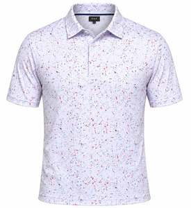 T-shirt de golf pour homme en tissu jersey mélangé poly-spandex, imprimé sur le devant par sublimation, séchage rapide, respirant, anti-humidité, taille XL - Product Image 2