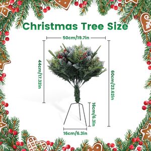 Albero di Natale Artificiale Realistico con 8 Modalità di Illuminazione LED, Timer Automatico, Impermeabile IP44, Funzionamento a Batteria per Uso Interno ed Esterno - Product Image 4