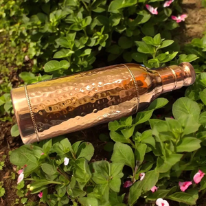 ขวดน้ำทองแดงคุณภาพดีที่สุด ขายดีที่สุด ลายสลัก 1000 มล. ทำด้วยมือ สำหรับกีฬา ฟิตเนส กิจกรรมกลางแจ้ง โยคะ ราคาดีที่สุด - Product Image 1