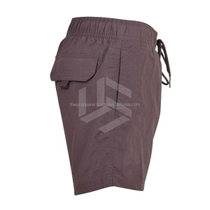 100% Cotton Fleece Eco-Friendly Quick Dry Breathable Custom Logo & Color Athletic Men's Sweat Shorts with Side <b>Strips</b> - Product Image 6