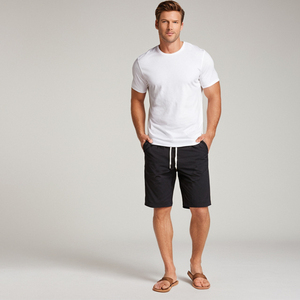 Men's Casual Twill Cotton <b>Canvas</b> Shorts Quick Dry Breathable Mid Waist <b>Plain</b> Dyed Short Pants Plus Size Custom-Made Ready Stock - Product Image 3