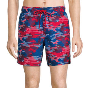 PU Camouflage Quick Dry High Waist Drawstring Closure Swimming <b>Trunks</b> Breathable Summer Swim Boxer <b>for</b> <b>Men</b> - Product Image 4