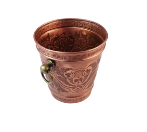 Seau à glace/réfrigérateur à vin en cuivre rayé fait main sur mesure, durable, écologique et portable pour restaurants et bars (vente en gros) - Product Image 3