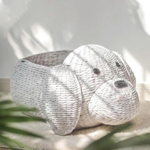 Modern Water Hyacinth Dog Cat Storage <b>Basket</b> Cute Animal Organizer Toy <b>Basket</b> Kids Nursery Home Decorative <b>Basket</b> Factory - Product Image 5