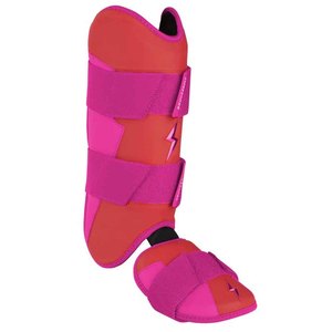 Protège-tibias de baseball en gel-à-coque rouge, réglable, respirant, rembourré en mousse, pour l'entraînement au softball - Product Image 1