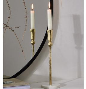 Candelabro Alto de Metal Negro con Base de Mármol Blanco, Soporte Decorativo Minimalista para Sala de Estar, Mesa de Comedor, Estilo Contemporáneo - Product Image 5