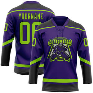 Maillot de hockey par sublimation, 100 % polyester, décontracté, à manches longues, pull sportif avec design personnalisé pour les équipes - Product Image 2