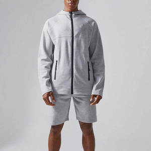Men's Full <b>Zip</b> <b>Hooded</b> Tracksuit Set Casual Hoodie and Shorts Outfit Athletic Sportswear Two Piece Activewear - Product Image 1