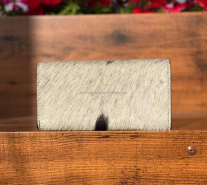 Porte-monnaie sculpté usiné à la main pochette étui de téléphone élégant portefeuille en fourrure de vache multi utilisations nouveau Design portefeuilles en cuir occidental - Product Image 5