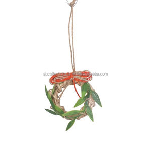 Adorno colgante de yute de Navidad de estilo bohemio respetuoso con el medio ambiente hecho a mano material natural personalizable fábrica al por mayor - Product Image 5