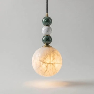 Marble Globe Pendant Light Round Minimalist Design Indoor Ceiling Mount Home Decor Living Room Modern Interior Decorations - Product Image 4