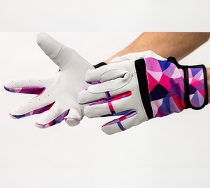 Custom Logo <b>Baseball</b> Batting Gloves Breathable Polyester/Cotton Ambidextrous Hook Loop Closure Eco-Friendly Wholesale Supplier - Product Image 1